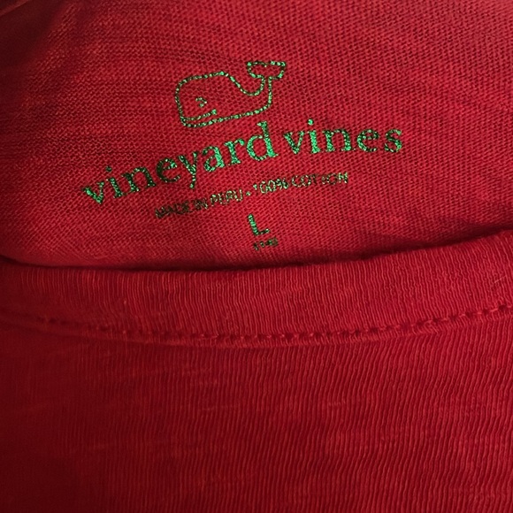 Vineyard Vines Christmas Girls Foil Whale Logo top 14 Large - Picture 4 of 5